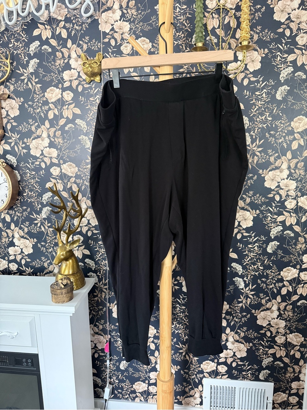 torrid Black Ponte Jogger Pants with Pocket Detail